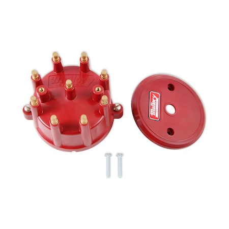 Msd Ignition MALLORY CAP DIST 8CYL SCREW DOWN RED 208M | Zoro